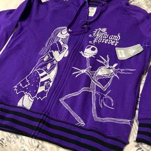 NIGHTMARE BEFORE CHRISTMAS ZIP UP SWEATER